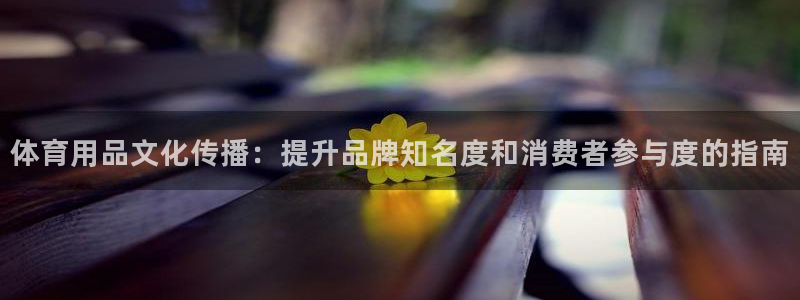 欧陆娱乐登录平台官网：体育用品文化传播：提升品牌知名