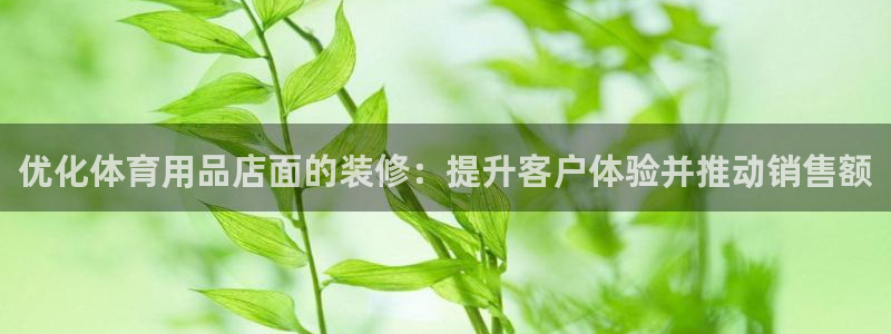 欧陆娱乐游戏：优化体育用品店面的装修：提升客户体验并