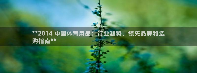 欧陆娱乐微信众：**2014 中国体育用品：行业趋势